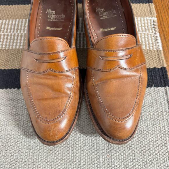 Allen Edmonds Westchester Penny Loafers Men 8 Quite Luxury Minimal Career Prep - Picture 2 of 9